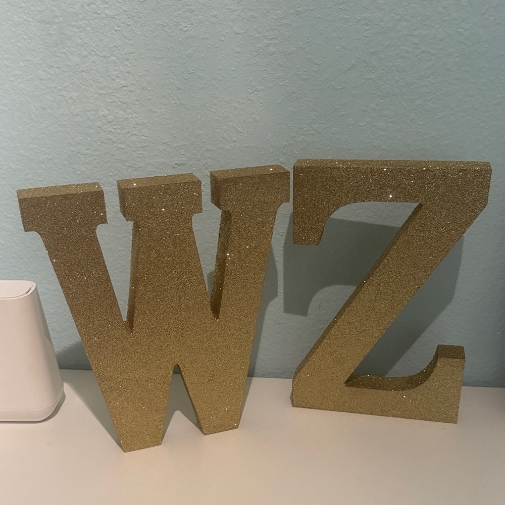Amazon Gold Glitter Decorative Letters